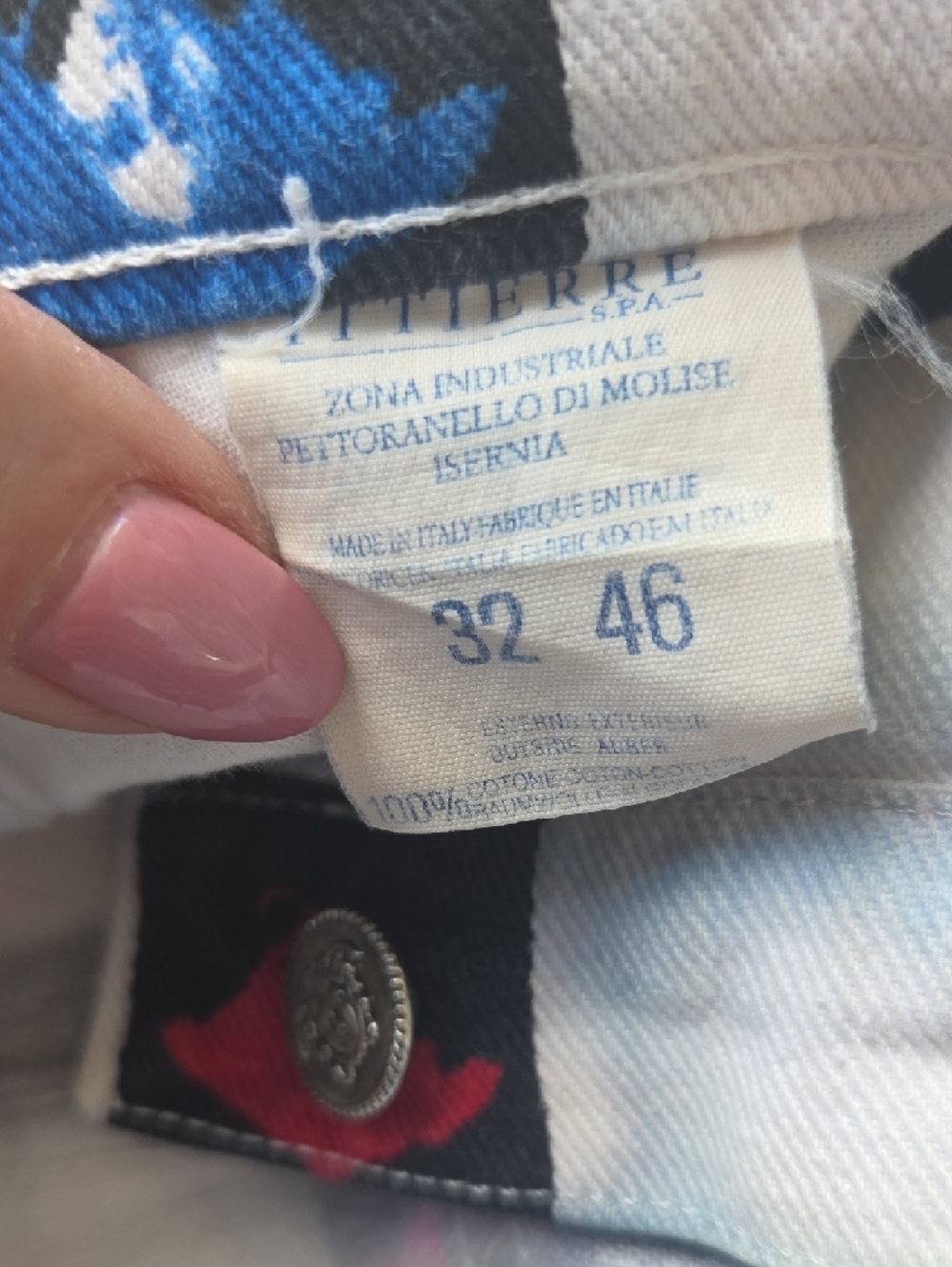 Versace Jeans Black & White Check Cotton with Multicolor Medusa Print - Picture 9 of 10